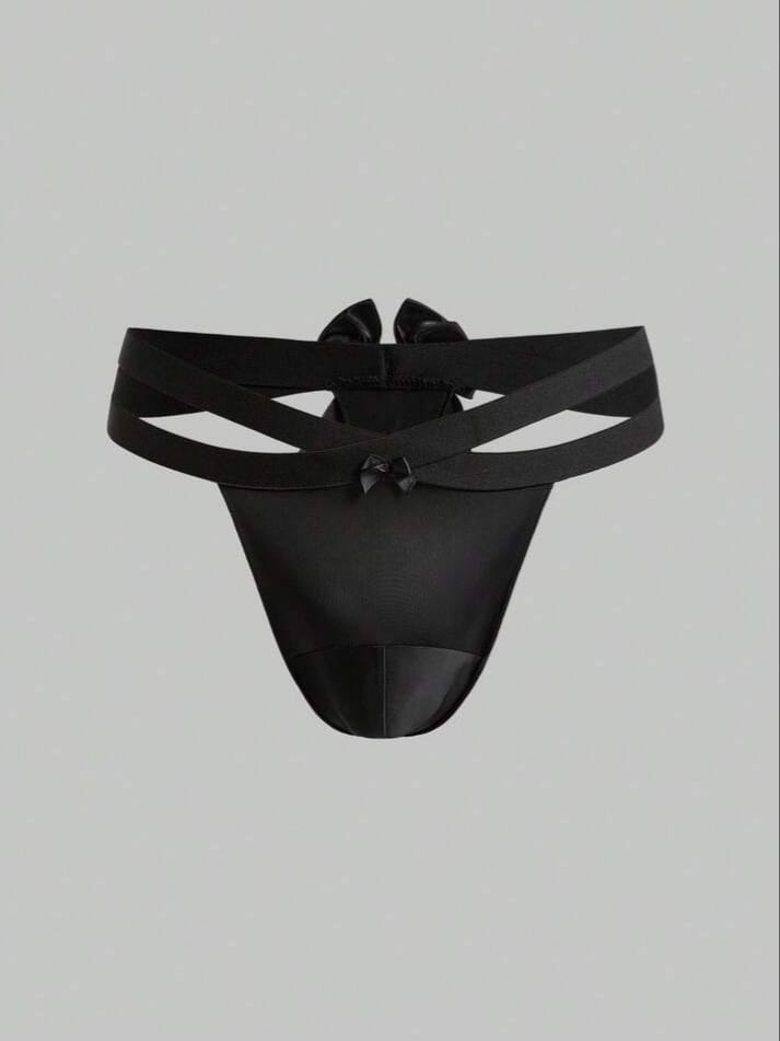 Men's Sexy Mesh bow Sheer Underwear